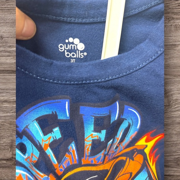 Gumballs 3T Blue Speed Graphic Tee& Cargo Shorts Set. EUC. - Picture 4 of 9